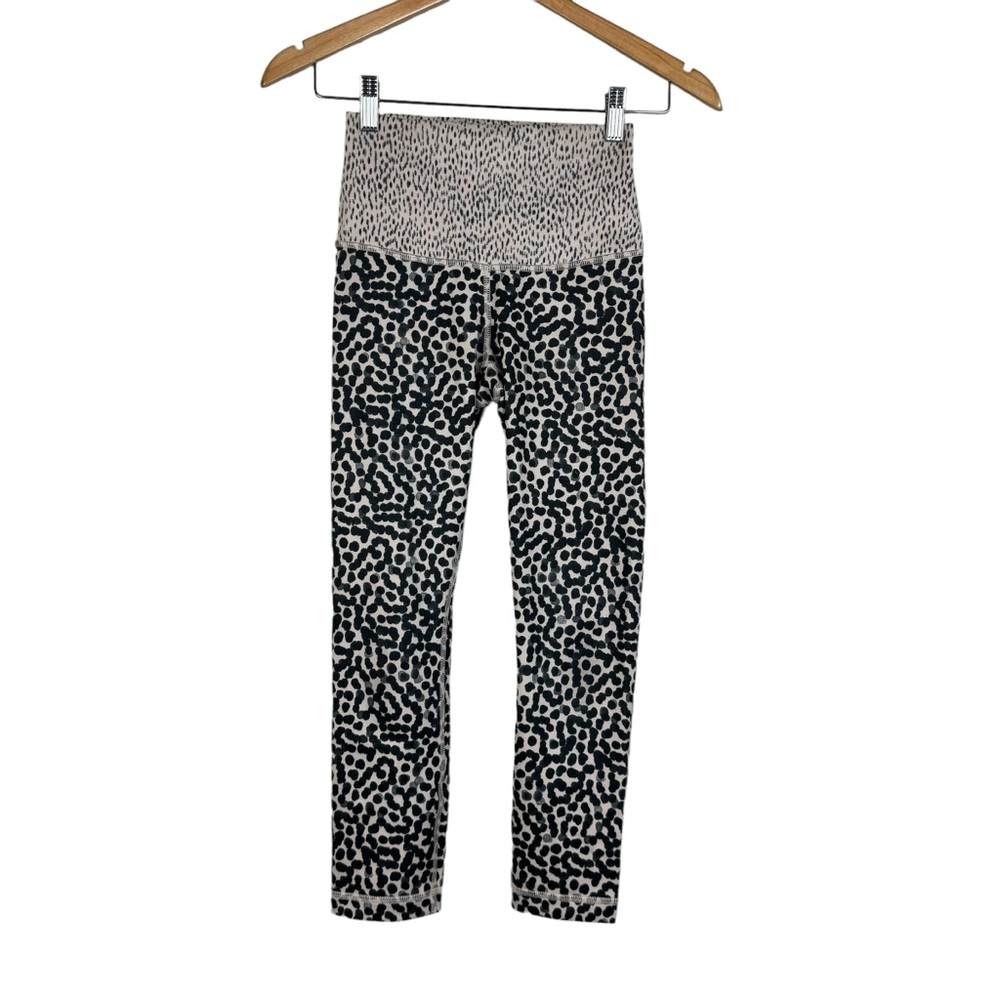 Lululemon Leggings Wonder Under Crop Full On Ace Spot Grain Black Dottie Dash.
